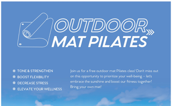 Outdoor Mat Pilates Class
