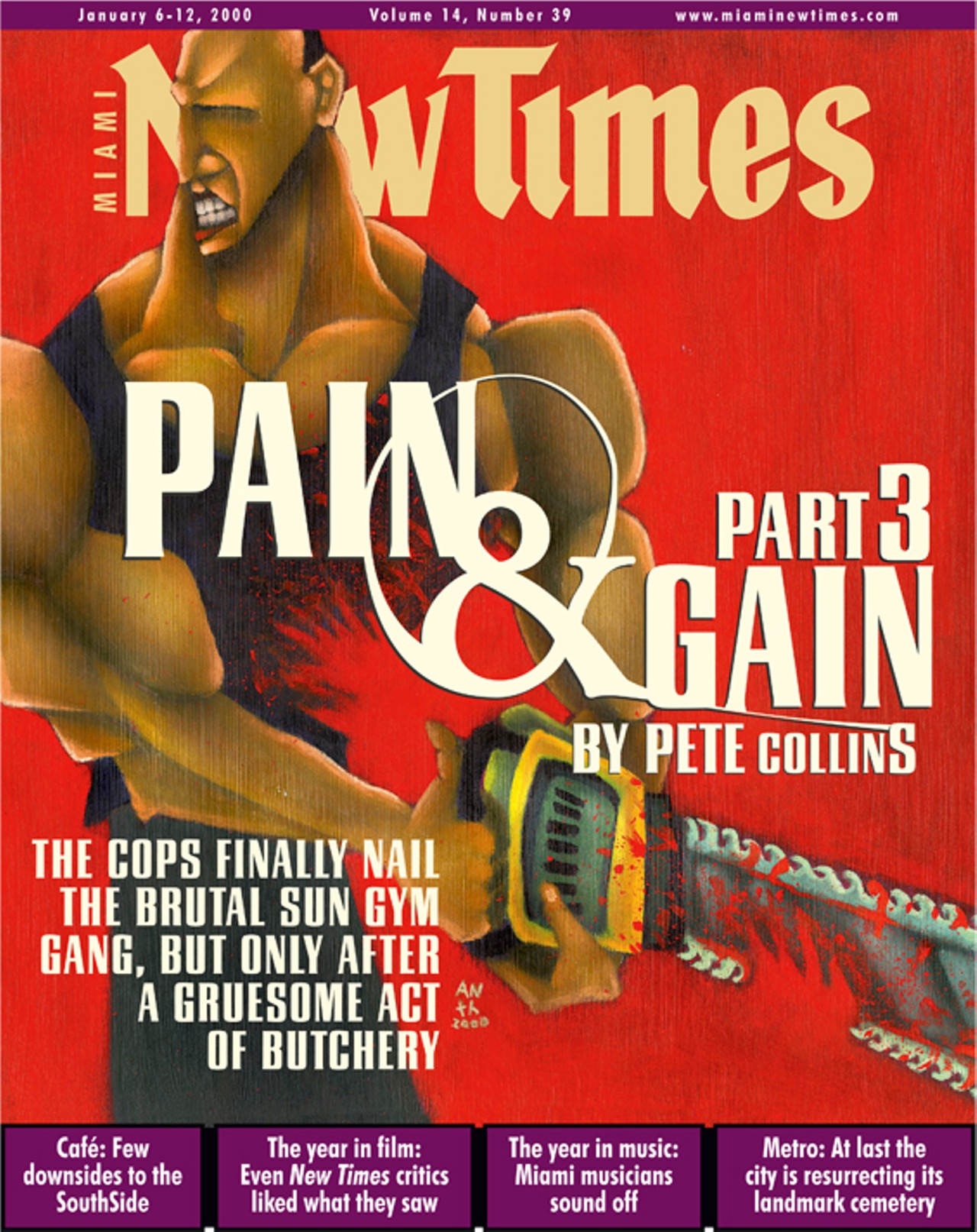 The cover of "Pain & Gain, Part 3", January 6, 2000.