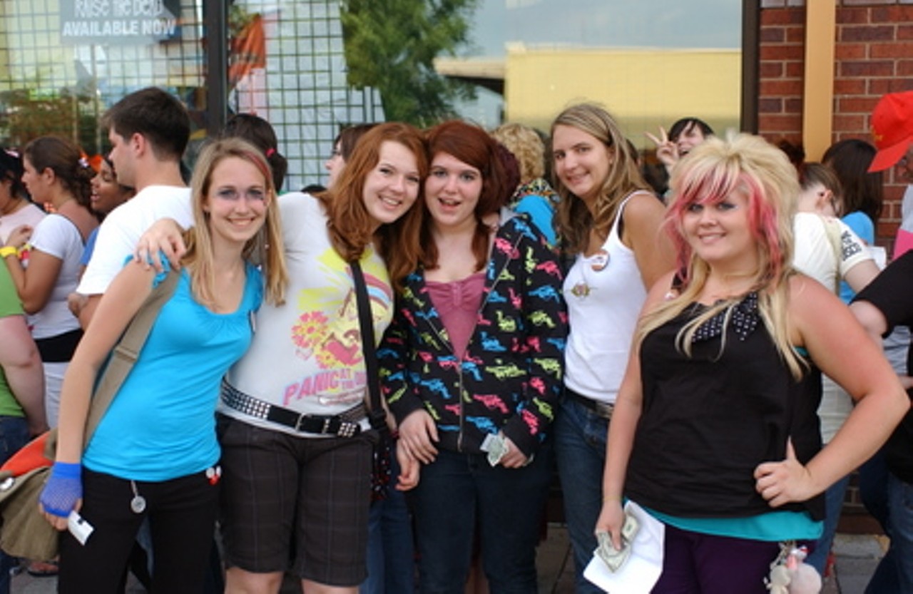 Charlotte, Elizabeth, Jesse, Pauline and Jojo. This group waited in line for four hours to see Panic.