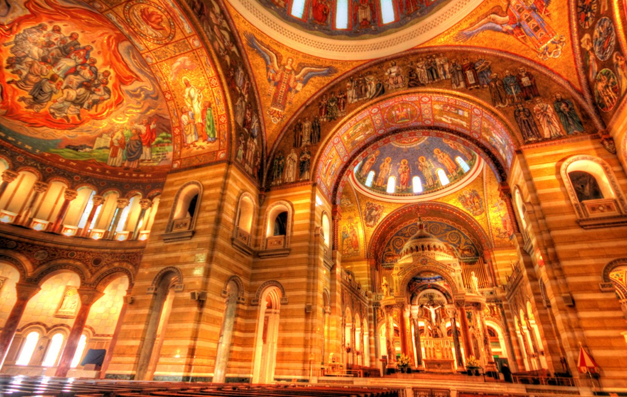 Cathedral Basilica of St. Louis
(4431 Lindell Boulevard)
Built throughout the early part of the 20th century, the Cathedral Basilica of St. Louis has to be seen to be believed. With stunning architecture and amazing mosaics, even non-Catholics will admit to having their minds blown. Find information about the tours here.