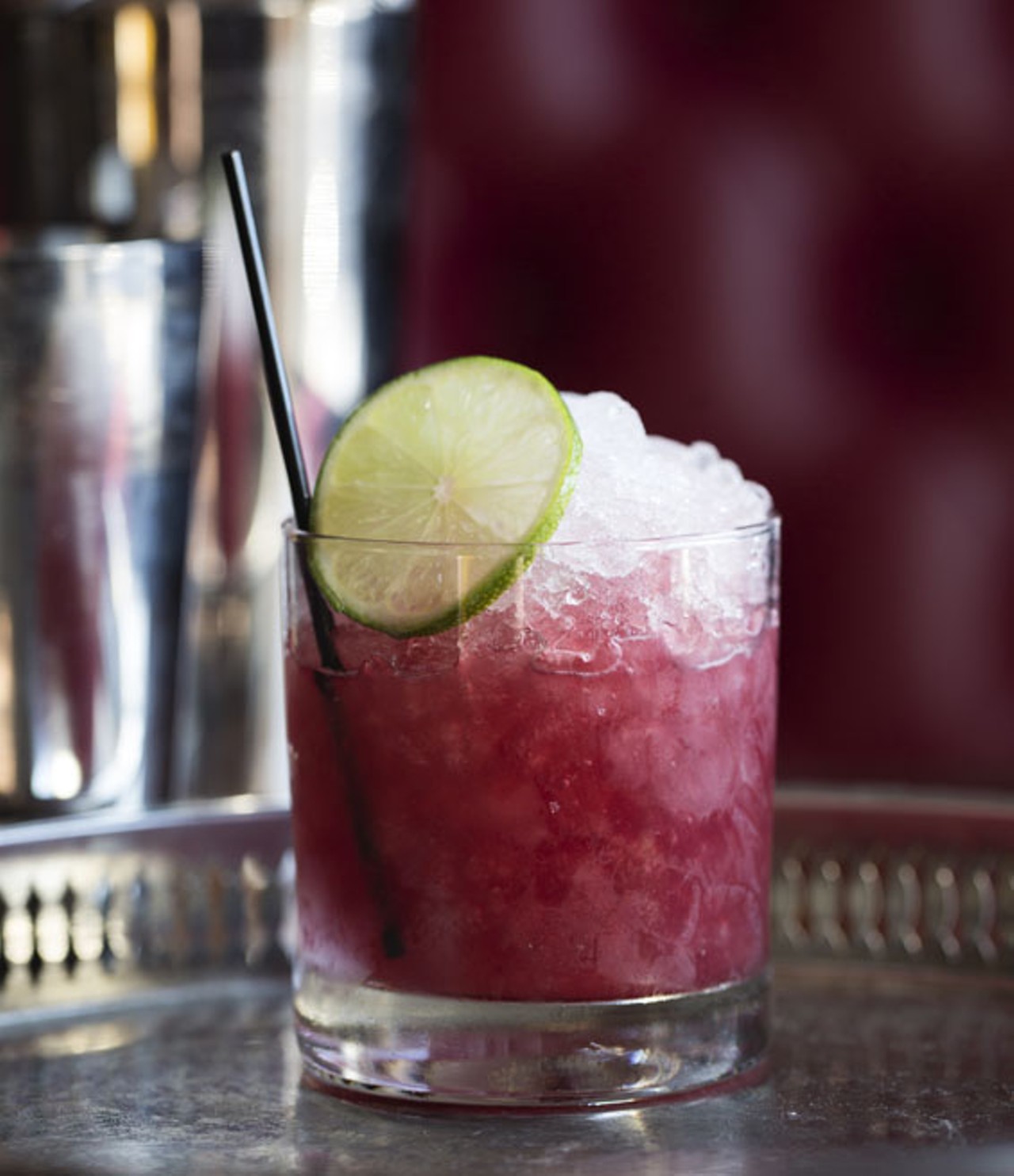The "Bramble On" is chipotle-infused mezcal, Byrrh, blackberry syrup, lime and Dale's Pimento Bitters.