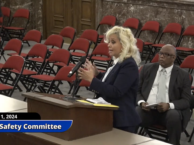 Corrections Commissioner Jennifer Clemons-Abdullah addresses the St. Louis Board of Aldermen on Thursday, February 1.