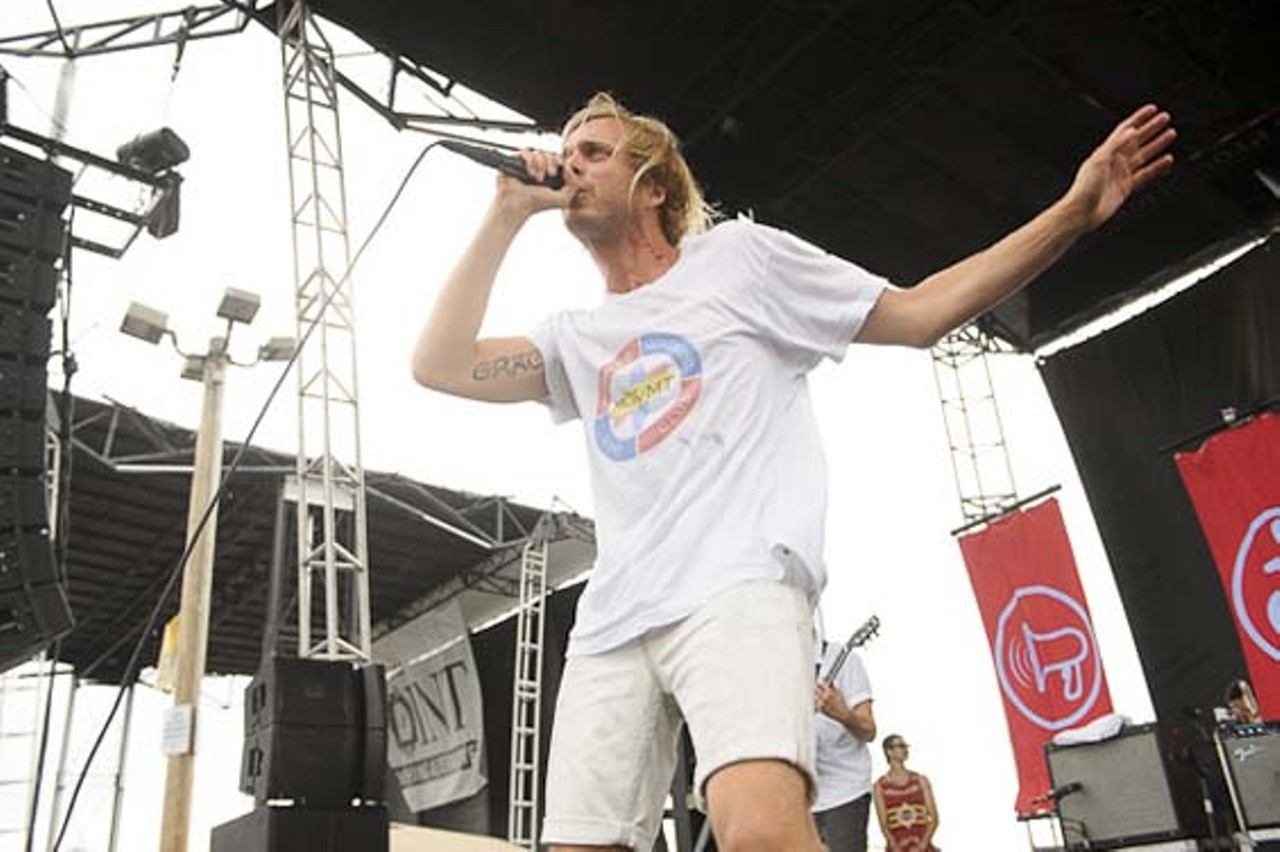 Awolnation. performing at Pointfest 30 on May 30, 2012 in St. Louis at Verizon Wireless Amphitheater.