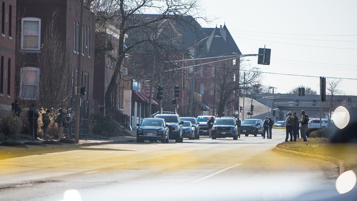 A suspect barricaded himself in a home near Jefferson Avenue on February 20, 2024.