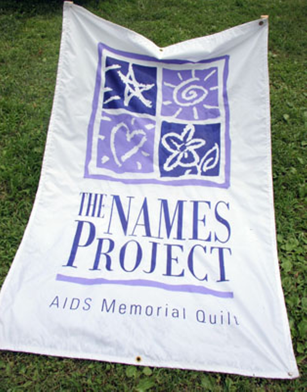 The Names Project -- An organization that uses the AIDS Memorial Quilt to bring an end to AIDS -- had a large, roped-off area for people to visit.