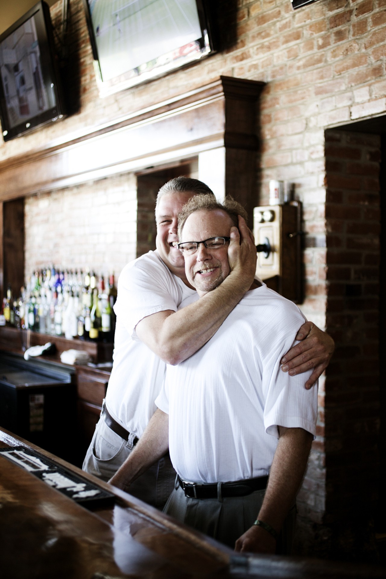 Owners of Quincy Street Bistro. In front is Kevin Winkler and behind him is Mike Enright. Mike, a general contractor and owner of Enright Construction, did all the renovations of the space that was formerly Jimmy's Saloon. And his childhood friend, Kevin, is both his business partner and Executive Chef.