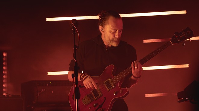 Thom Yorke performing with The Smile.