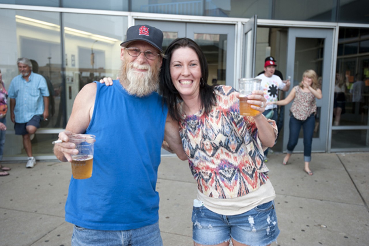 Red Hot Chili Peppers fans before at the Scottrade Center before Friday night's concert.
