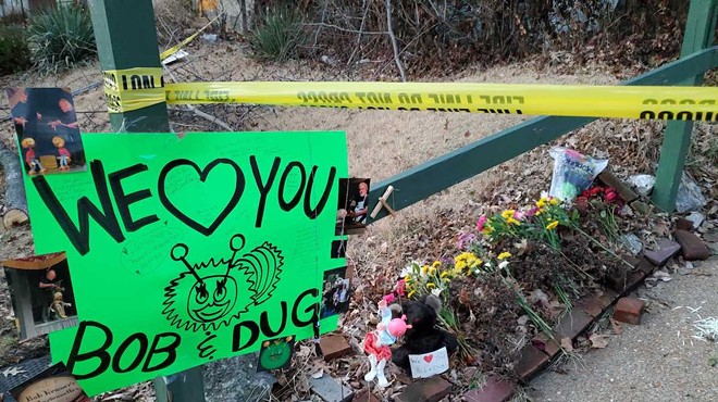 Neighbors and fans have left flowers and signs at the site of the fire in support of Bob Kramer and Dug Feltch. It's feared that Kramer died in the fire.