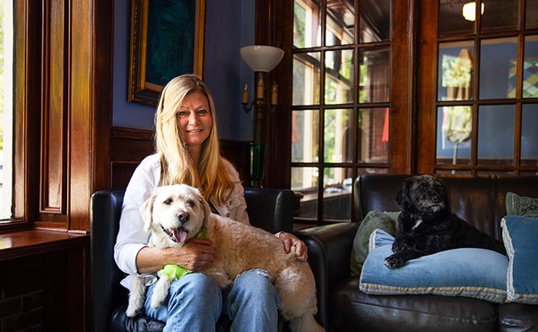 Britt Hayes and her dogs