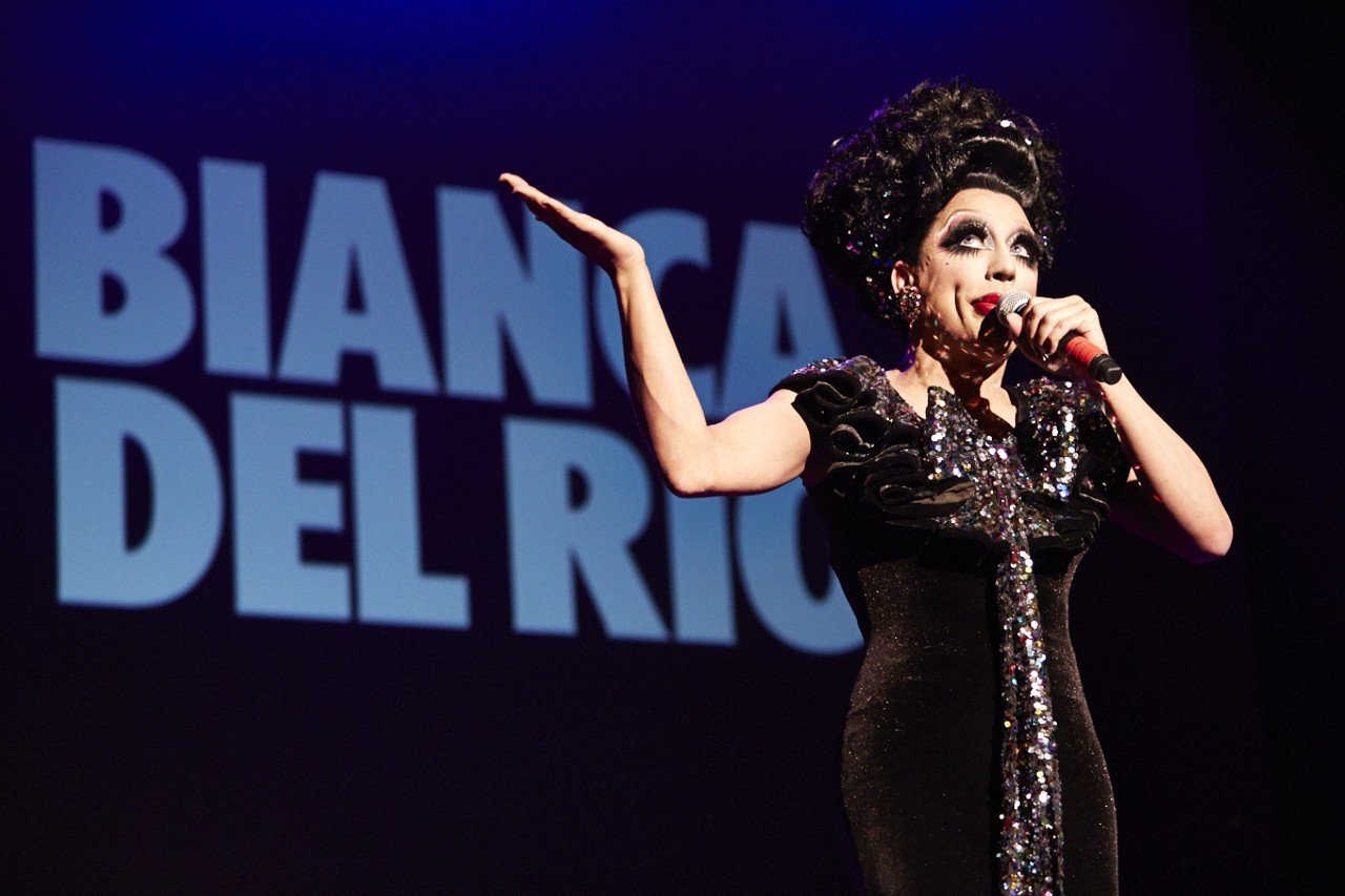 Bianca Del Rio does a hilarious standup routine at RuPaul's Drag Race: Battle of the Seasons at the Pageant on March 17, 2015.