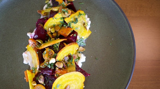 Salve Osteria serves Italian-inspired fare, like this beet salad, next to the Gin Room on South Grand.