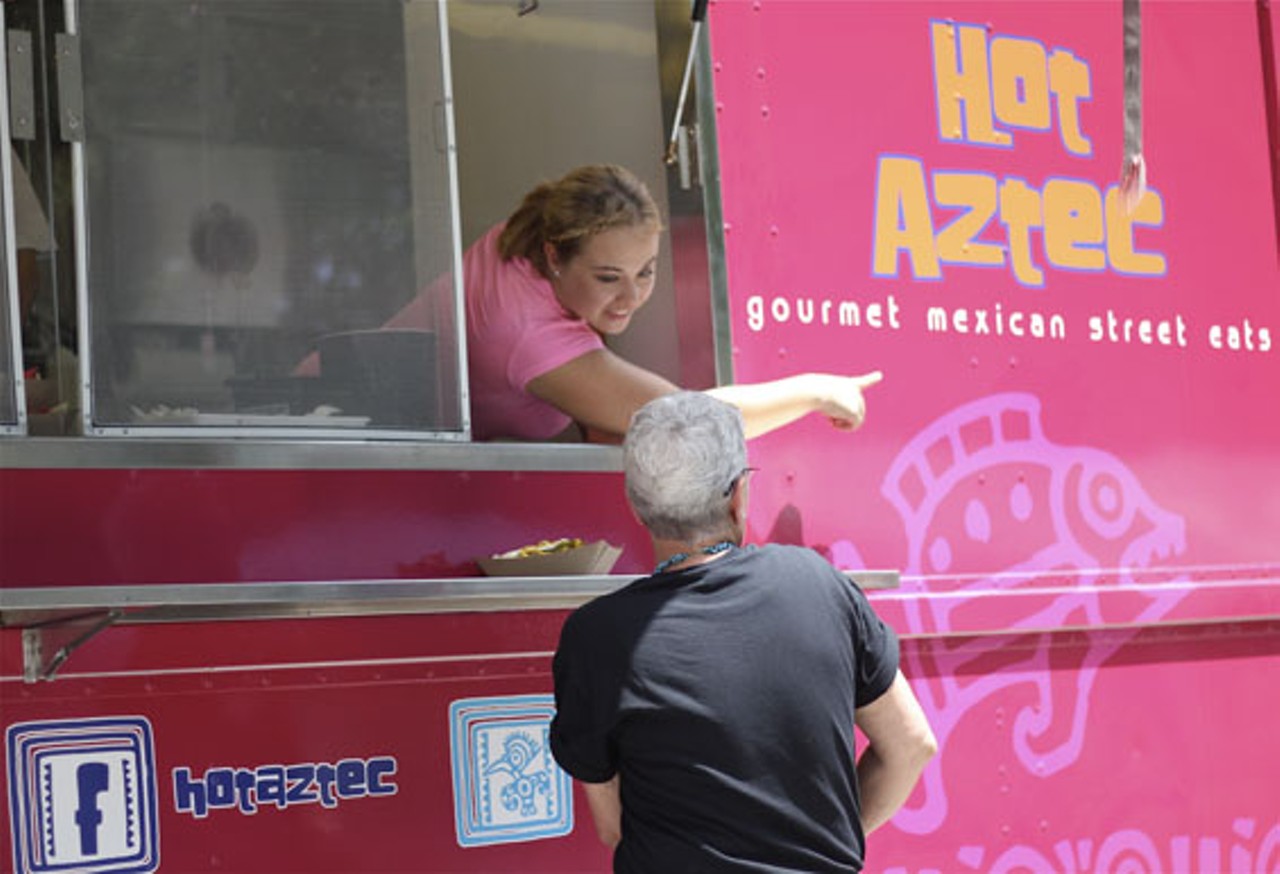 Hot Aztec served Mexican food to festivalgoers including tacos and hotdogs.