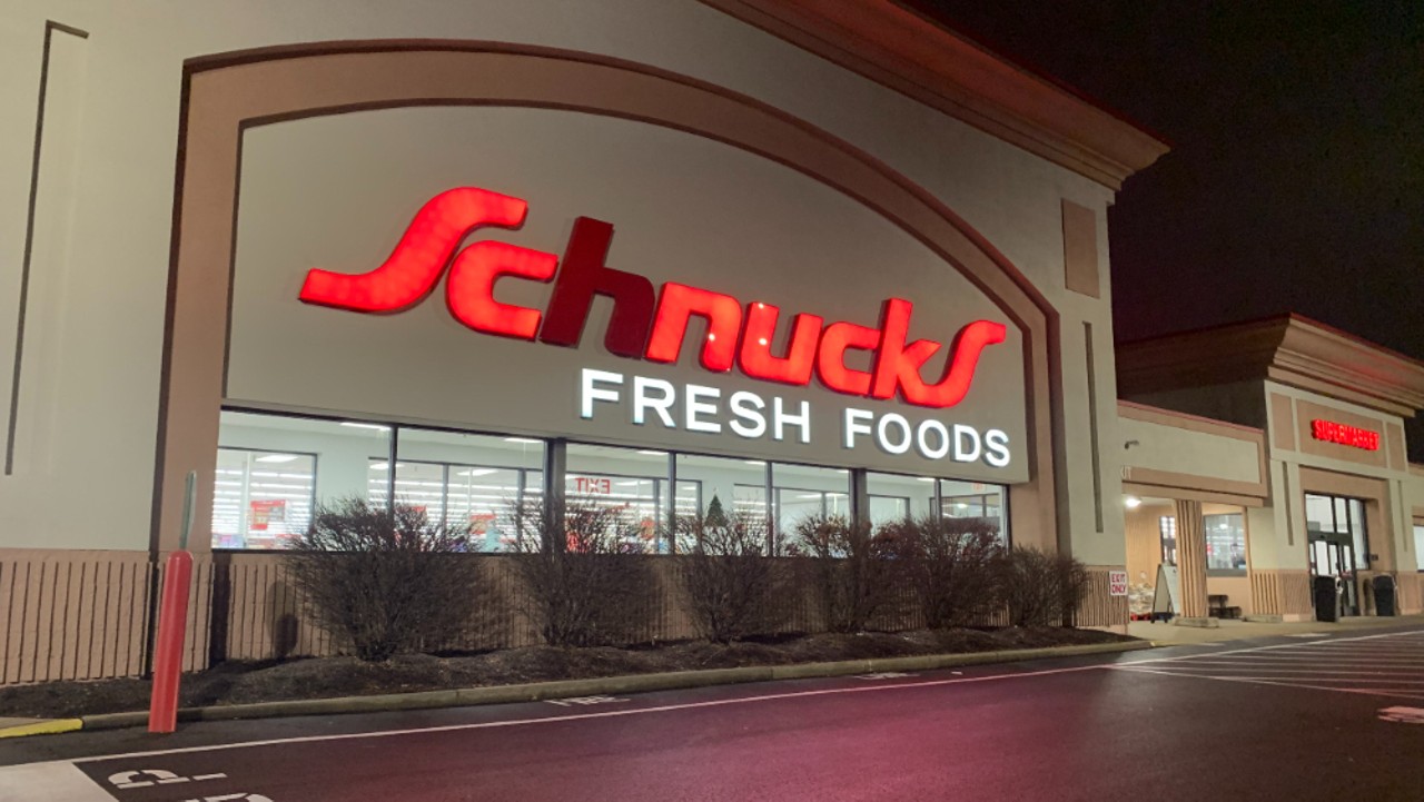 THE BEST SCHNUCKS WEST OF THE RIVER
Schnucks Harvester Square
60 Harvester Square
St. Charles, MO 63303
Don't let the busted "H" in the Schnucks sign fool you, this is the golden Schnucks of St. Charles. Perhaps a hidden gem, this Schnucks is tucked into a corner of a badass strip mall: A Dollar General, GreatClips, thrift store and more will handle a weekend's worth of errands in one trip. This Schnucks is smaller than others on the list, but the phrase "tiny but mighty" comes to mind. Well-stocked and quiet, you can find what you're looking for with ease and don't have to worry about running into the college kids that frequent the First Capitol Schnucks. It does lack some of the perks the other stores possess, but a CVS pharmacy and full grocery will satisfy those who prefer a no-frills grocery experience.
Photo credit: Riverfront Times