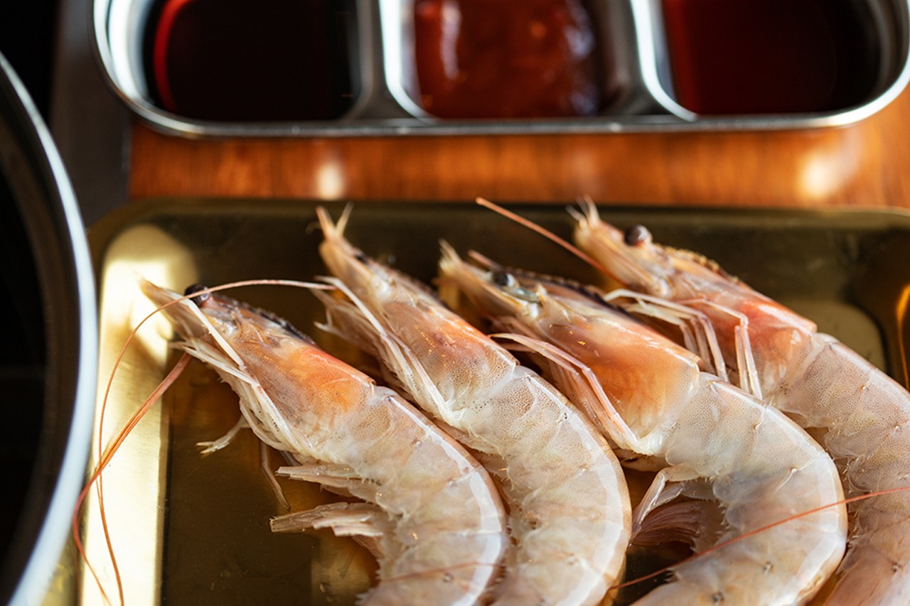 Jumbo shrimp are available for an upcharge.