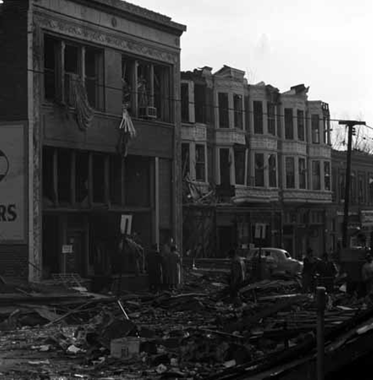 1959: See images from the tornado that toppled the Channel 2 tower and  ripped part of the roof off The Arena