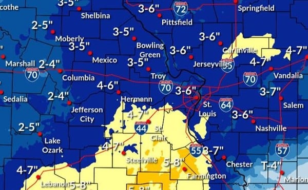 Heavy Snow Is Coming to St. Louis Again This Week