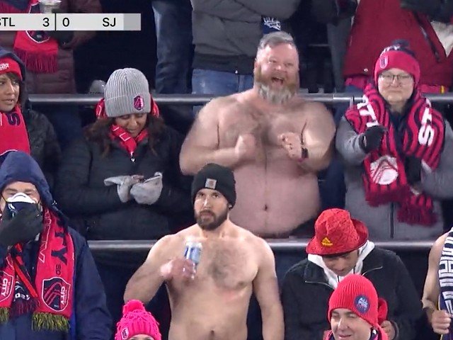 St. Louis Sports Fans Are Going Shirtless at Games, and We Love It