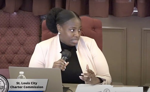 Jazzmine Nolan-Echols in a screen grab from Charter Commission's April 1 meeting.