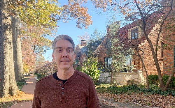Software programmer Tom Scheifler stands in the St. Louis Hills Neighborhood Association.