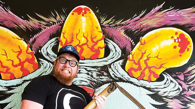 Jason Spencer is best-known for his huge, eye-popping (sometimes literally) murals, but he's found a new hustle in pandemic times: woven blankets.