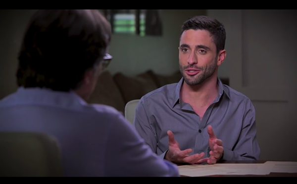 Screen grab of Marc Elliot speaking to Keith Raniere from The Vow.