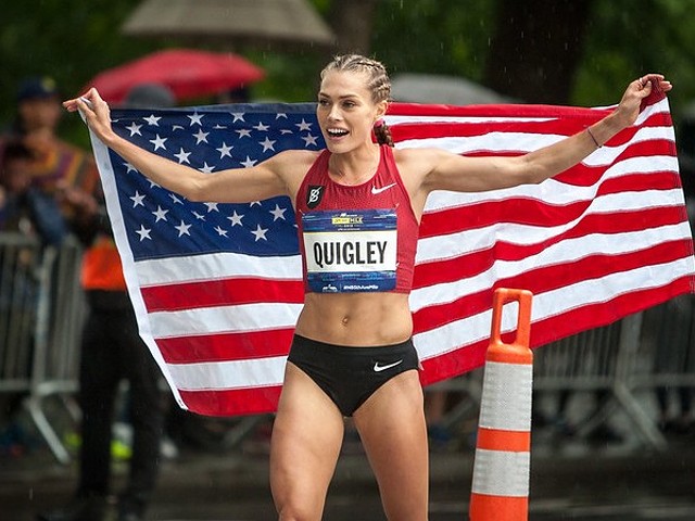 Colleen Quigley at a race on Sept. 9, 2018.