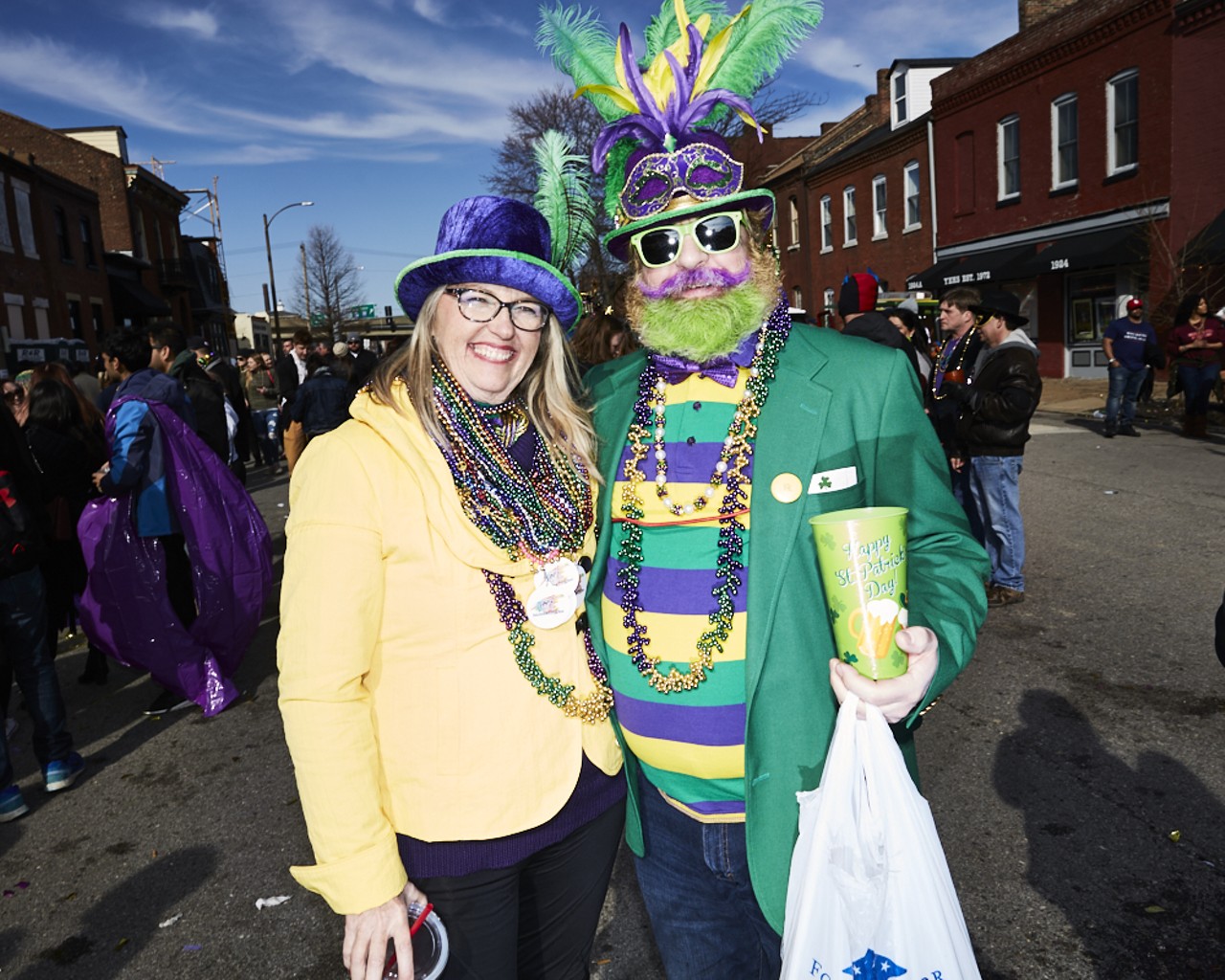 St. Louis Party People Celebrate Mardi Gras 2020 in Soulard