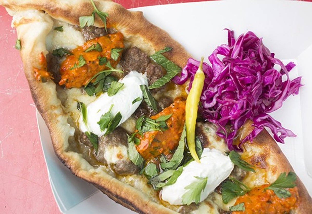Balkan Treat Box's pide is stuffed with beef or cheese and served with ajvar, a spicy roasted red-pepper relish.Read more here.
Photo courtesy of Mabel Suen