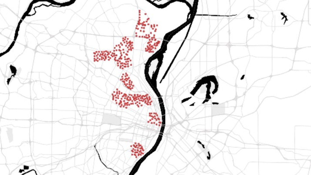 Wired's map of ShotSpotter locations across the U.S. included this look at the ones throughout the St. Louis region.