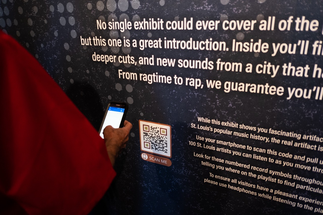 Guests can scan a QR code to listen to a playlist that coincides with different displays.