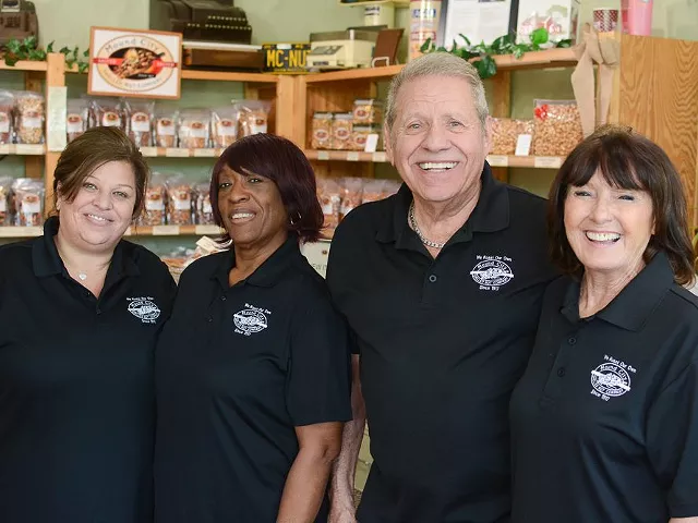 Byron Smyrniotis (third from left) with his crew at Mound City Shelled Nut Company.