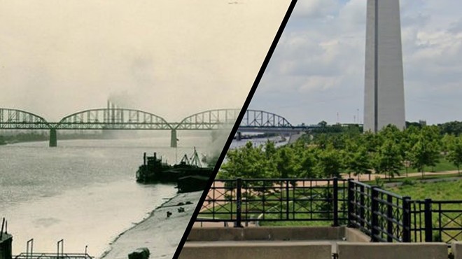 St. Louis Then and Now: The Riverfront and the Gateway Arch