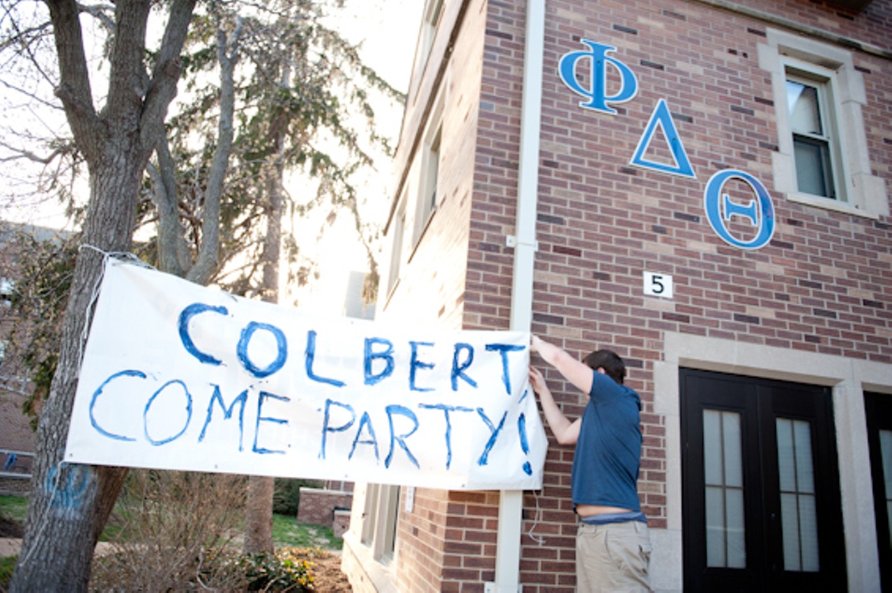 The Phi Delta Theta fraternity just wants to party with Colbert. Can you blame them?