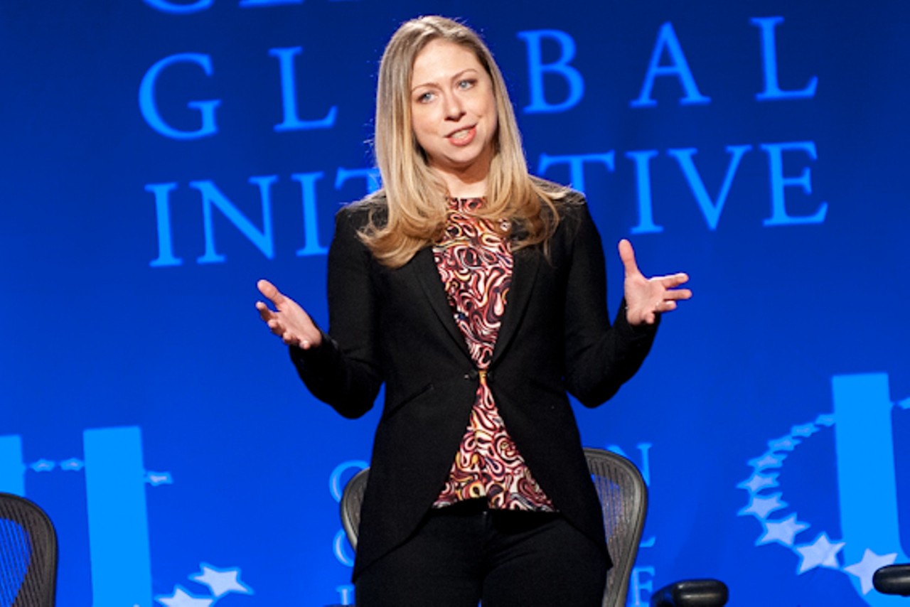 Chelsea Clinton addresses the CGI U crowd as the event gets under way.