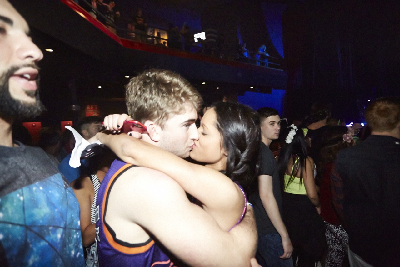 Fans find a love connection at the Steve Aoki show at The Pageant on March 2, 2015.