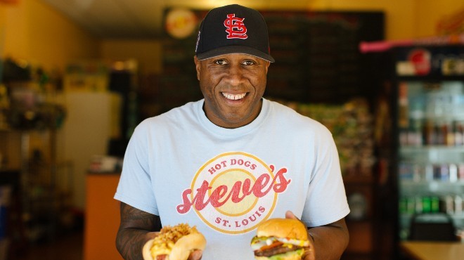 Steve Ewing is exited to welcome guests to the new South Grand location of Steve's Hot Dogs.