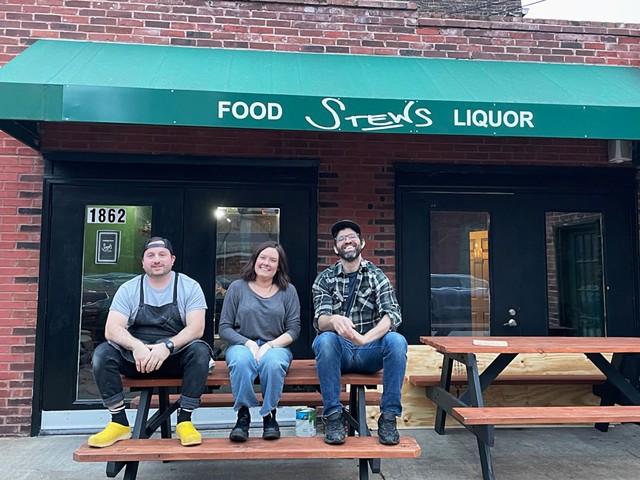 From left, co-owners Grent Petty, Kristin "stew" Leahy and Nate Burrows.