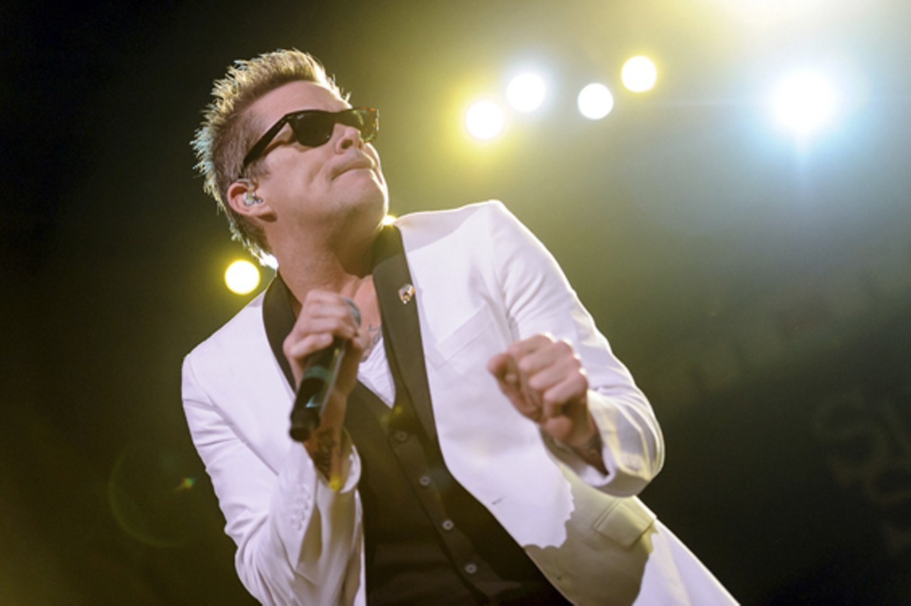 Mark McGrath of Sugar Ray, performing as part of the Summerland Tour at The Family Arena in St. Charles.