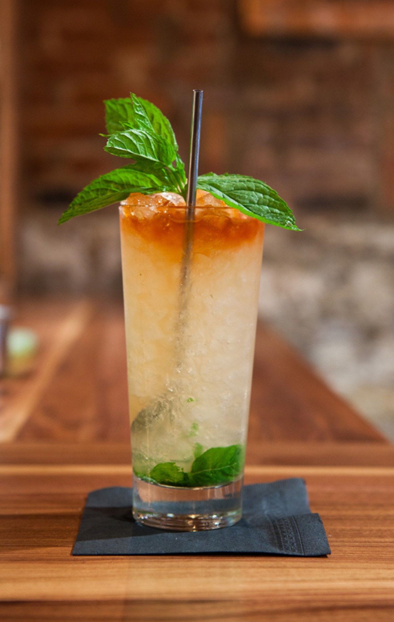 The Queen Park Swizzle, a cocktail made with Don Q Anejo rum, lime, mint and Angostura.