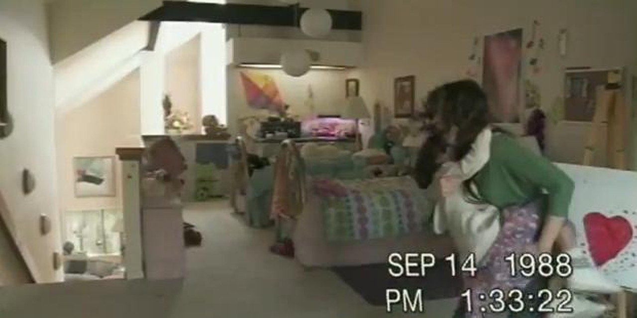 Paranormal Activity 3
Paranormal Activity 3 backtracks to 1988 to reveal (sort of) how the hauntings that plague sisters Katie and Kristi began. As youngsters in 1988, the pair (Chloe Csengery and Jessica Ty-ler Brown) endures the attention of an unseen spectral masher along with incessant taping by their mom's videographer boyfriend (Chris Smith), who's intent on getting to the bottom of the unexplained thumps, quakes, furniture rearranging, and other manifestations familiar from the first two movies. -- Mark Holcomb in his 2011 Paranormal Activity 3 review.