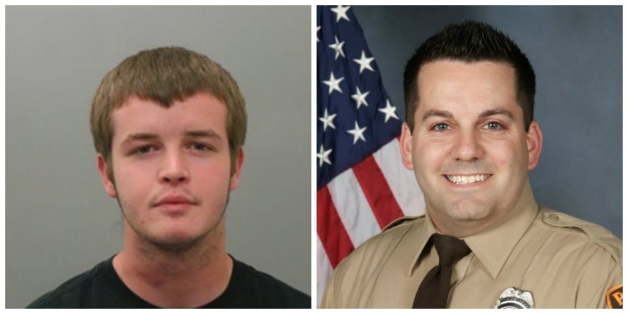 Police officer shot point-blank, killed
Thirty-three-year-old Blake Snyder (above right) was gunned down "point blank" during an early morning call in south county, devastating his wife and young son. Charged in what appears to be a cold-blooded murder is 18-year-old Trenton Forster of Affton (left). It was a tough year for police, with several local incidences of ambush and targeted shootings, but Snyder's death seemed to hit hardest of all. Photos via St. Louis County Police.