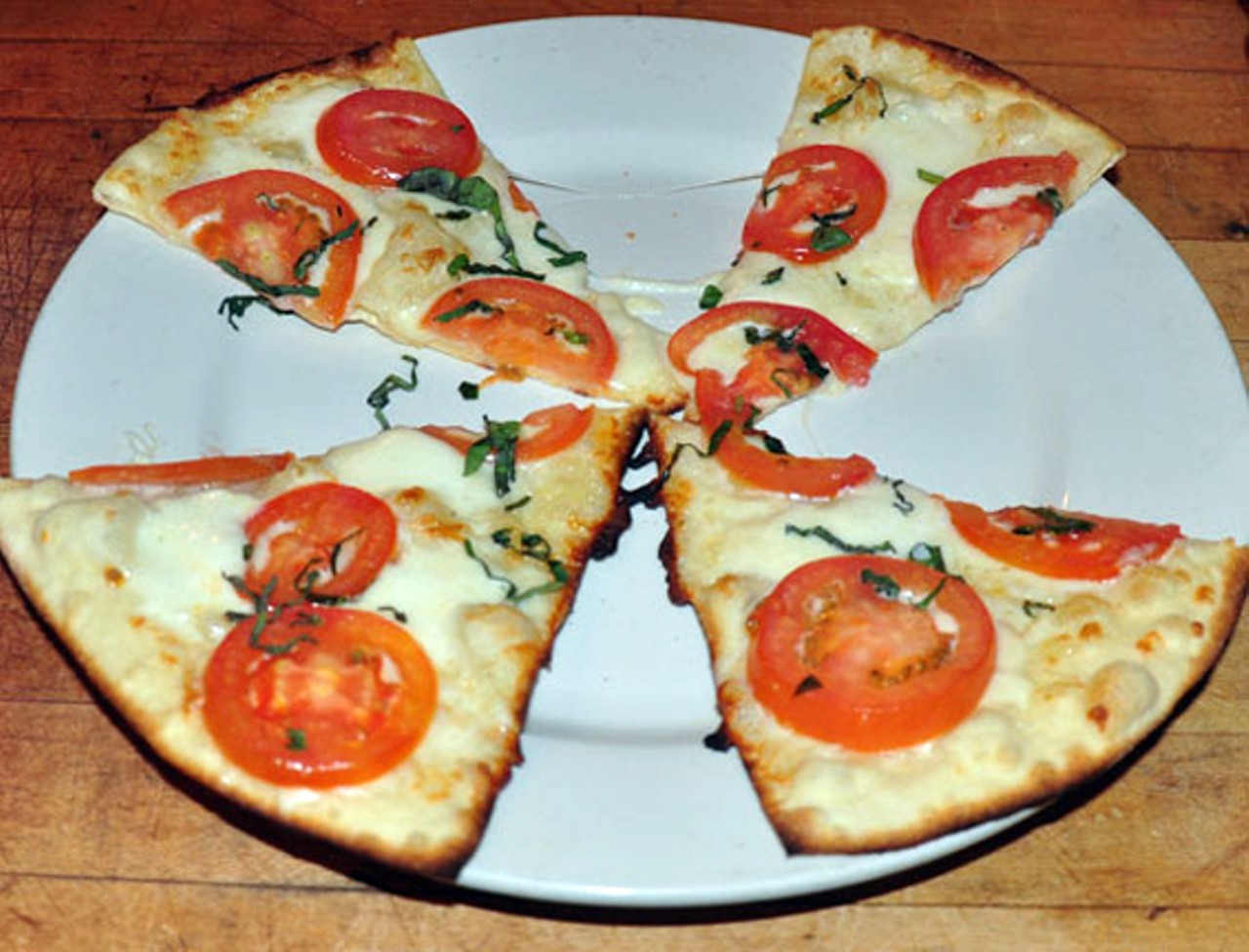 6. Sugo's Margheritta pizza ($10) 
A true Italian pizza: sans sauce and thin crust. Original post.