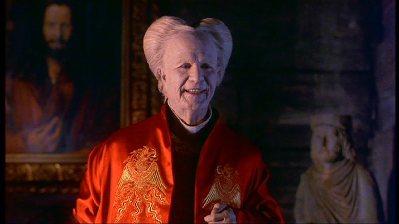 9. Bram Stoker's Dracula (1992)
From our 1992 review: "There's more goo than boo in Bram Stoker's Dracula. The new Francis Ford Coppola concoction is a blood-soaked plum pudding of a movie -- saccharine, horrific, perhaps a little rummy. It's sodden fun, until the vapors clear and the richness starts to cloy. &para; Romantic and campy, full of pomp and ritual, this Dracula is deliriously maximal -- the sort of film in which one stabs the cross on a stone altar and the whole church starts to hemorrhage gore, or where the shock-cut from a dispatched vampire, in her wedding gown, is a huge platter of rare roast beef. The images throughout are layered with voluptuous superimpositions and bizarre match dissolves. The screen ripples with experimental bits of business -- just about any three-minute chunk could be dropped into heavy rotation on MTV." -- J. Hoberman