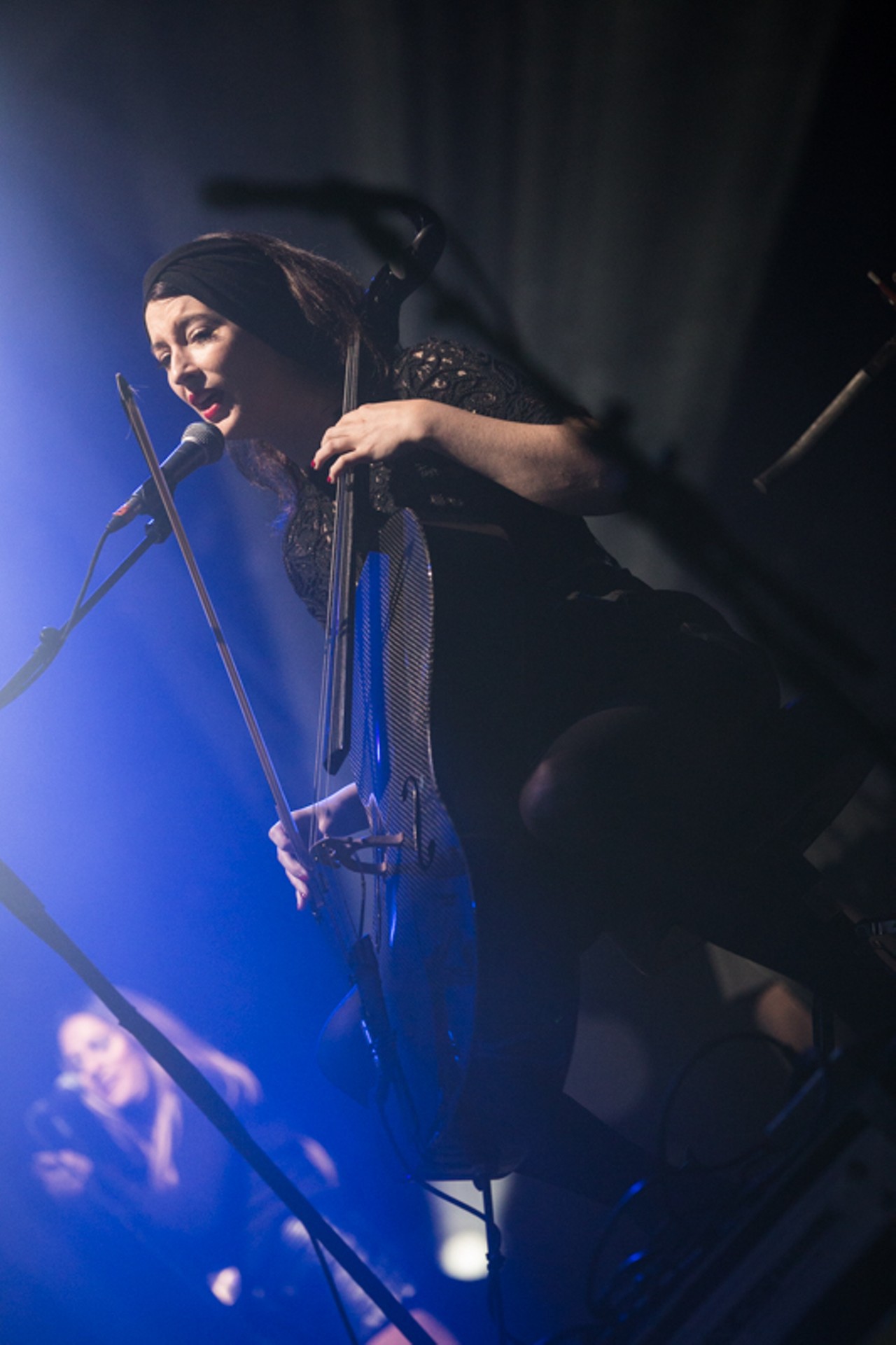 Alana Henderson of Hozier making elegant noise on her cello as Saturday night of the festival comes to a close.
