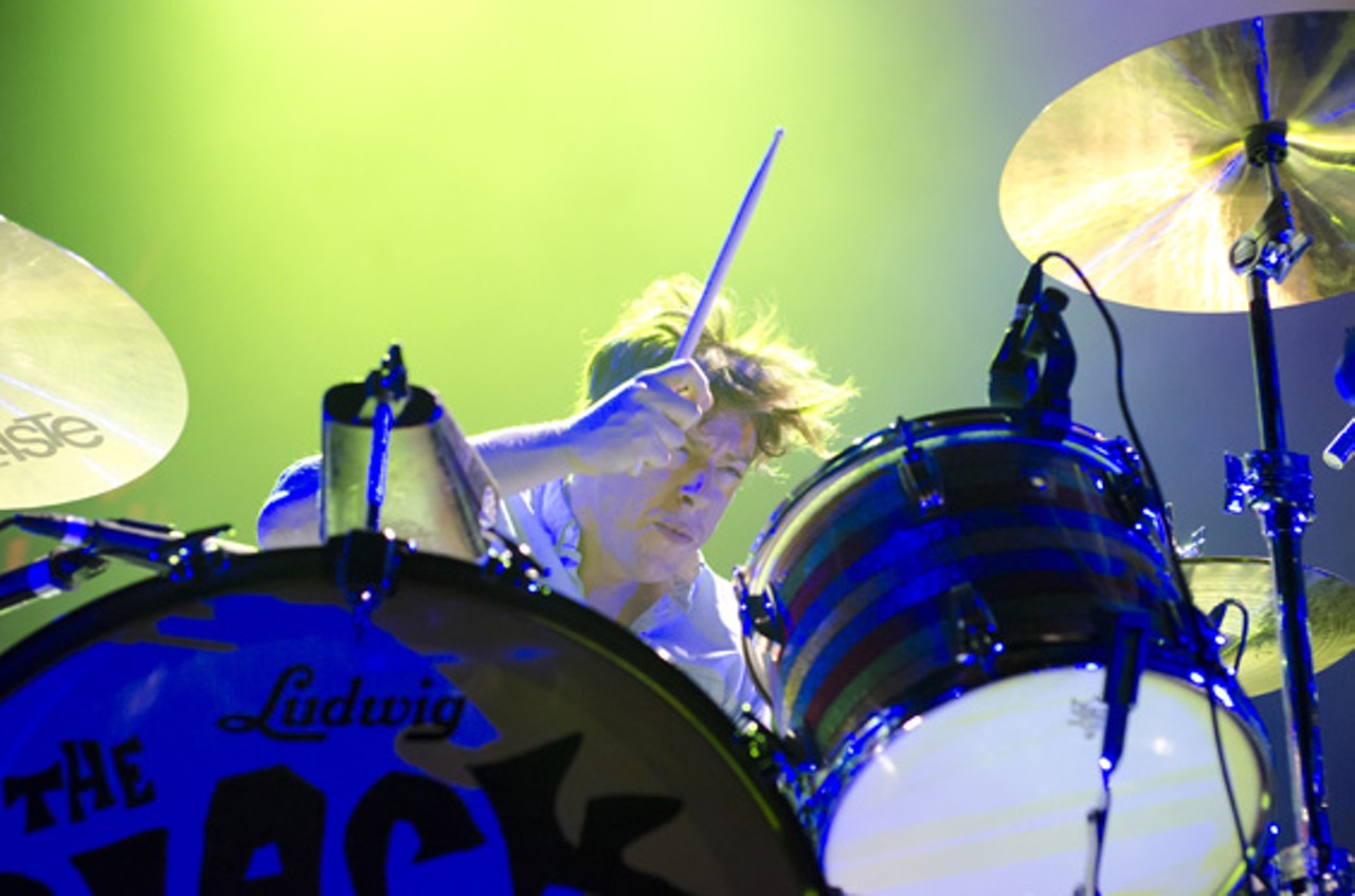 Patrick Carney of The Black Keys performing at the Chaifetz Arena in St. Louis on Friday, April 27.