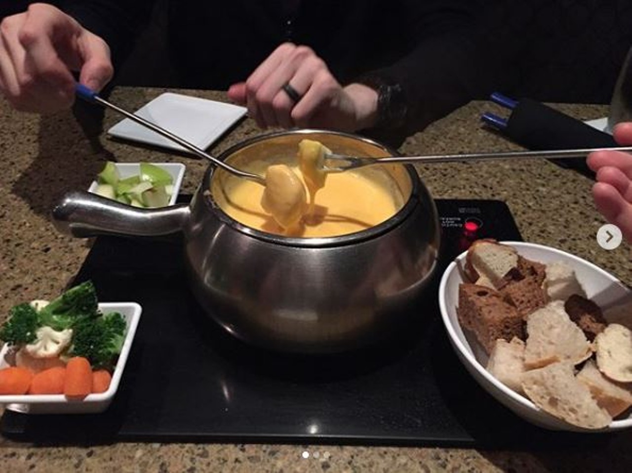 FONDUE
The Melting Pot
6683 Delmar Boulevard; 314-725-4141
This is a St. Louis classic for a reason. The Melting Pot serves you a big bowl of melted cheese that you can dip things in, but you'll want to just drink it with a straw.
Photo courtesy of hayhailyriane / Instagram