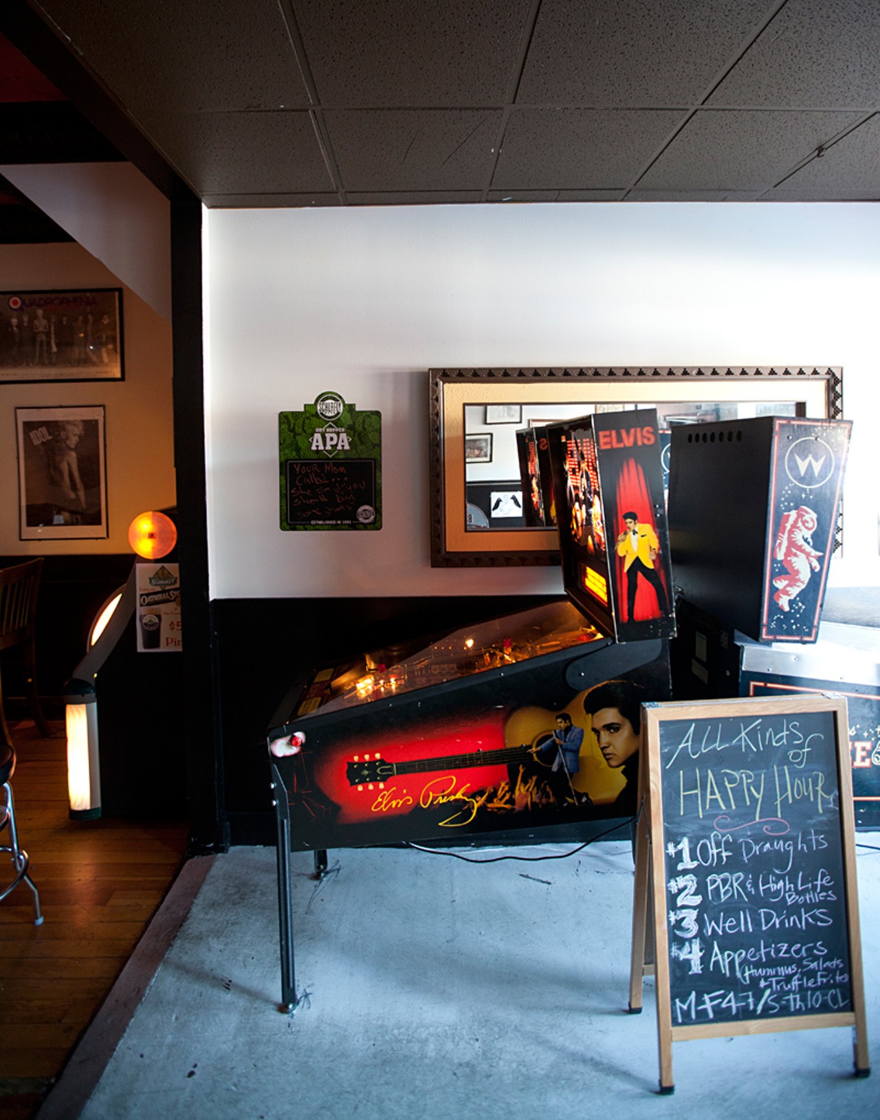 A pair of pinball machines at the Crow's Nest in Maplewood.
