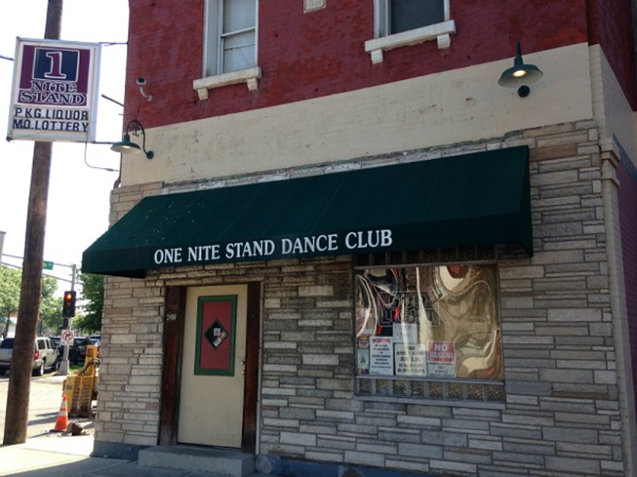 One Nite Stand Dance Club
(2800 Ohio Avenue, 314-776-0996)
The One Nite Stand Dance Club has the best name in the business. Located just off Gravois Avenue on the border of Benton Park West and Fox Park, it has attracted more than few first-timers out of sheer curiosity. The other main draw is karaoke on Friday and Saturday nights. Expect a patdown and a once-over with a metal detector wand on those nights. Once inside, the place is bigger than expected. The main barroom is a long rectangle, with a bar on the right and pool table in the back. A ramp leads up to a second area with another pool table and a stripper pole, just in case your rendition of "Sexual Healing" could use a little more juice. The crowd is diverse, although not always comfortably. A Confederate flag was removed from the entrance several years ago, but white and black patrons tend to self-segregate inside the hazy nightclub. You're in for a strange time here, but isn't that why you came?
Photo courtesy of Doyle Murphy