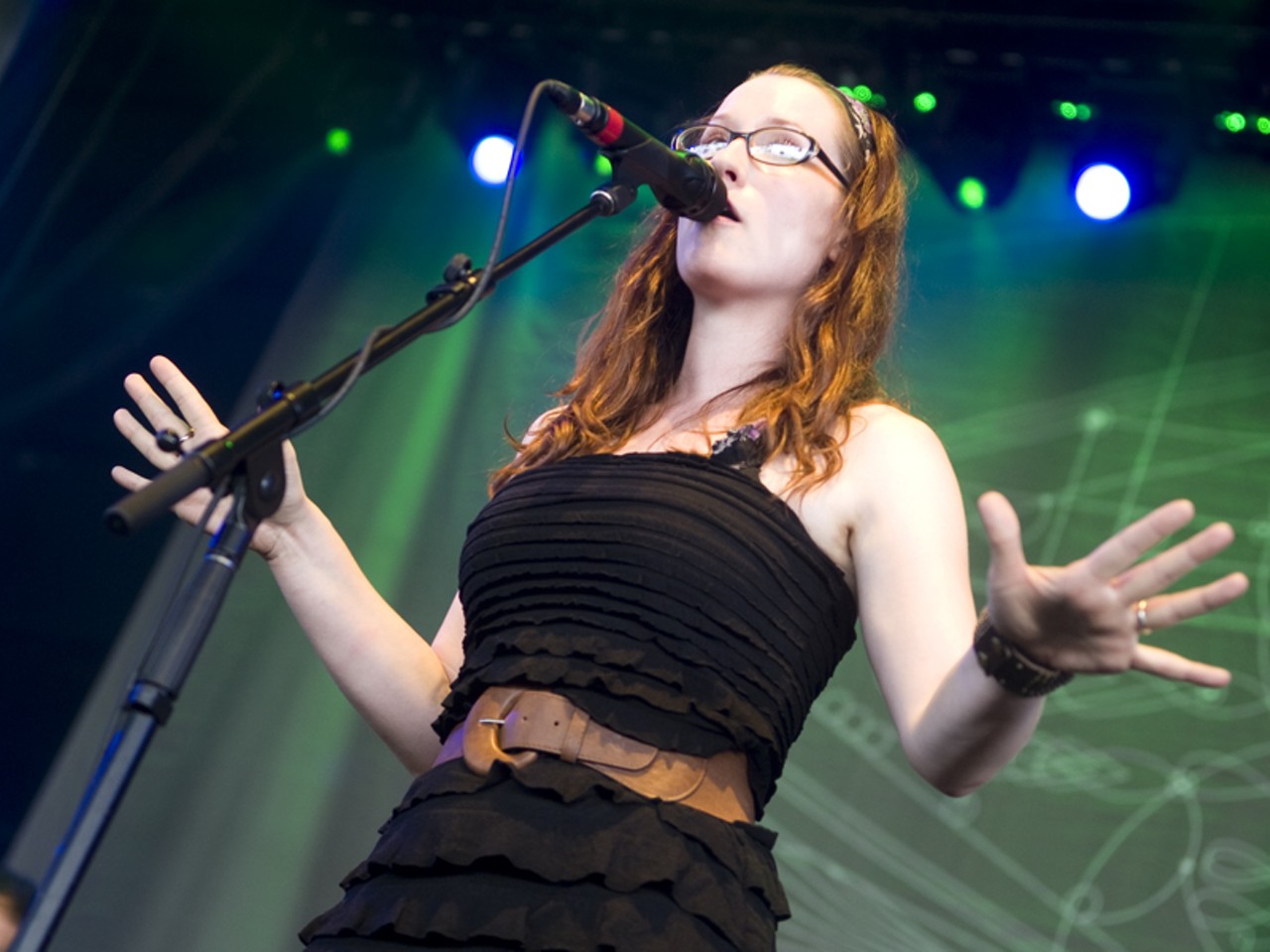 Ingrid Michaelson performing at the Lilith Fair in St. Louis.